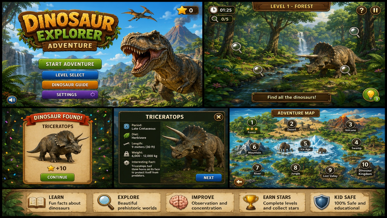 Dinosaur Explorer Adventure game cover
